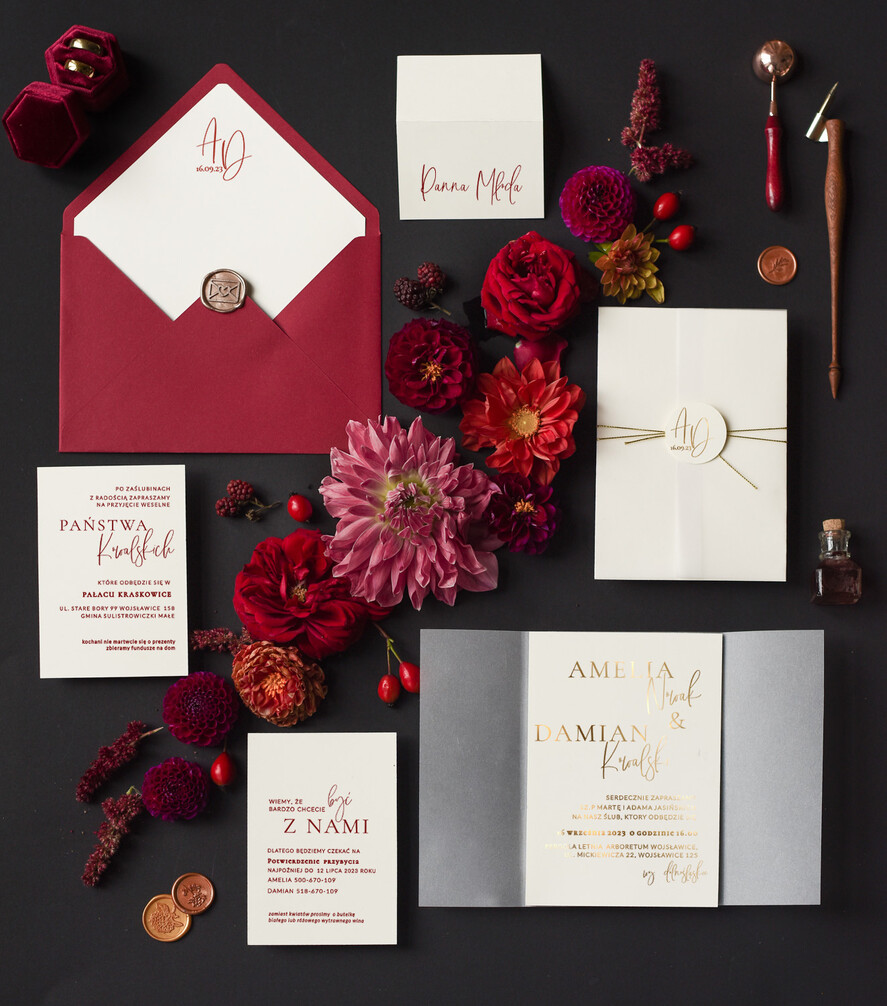 Zaproszenia ślubne Złote Glamour zaproszenia na ślub ręcznie robione, glamour błyszczące złote0