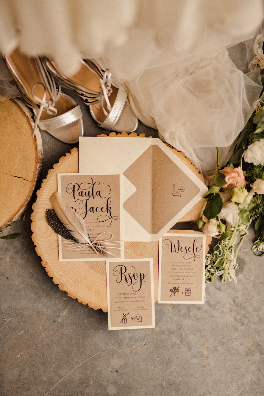 Zaproszenia ślubne Boho  zaproszenia na ślub ręcznie robione, idealne na boho wesele1