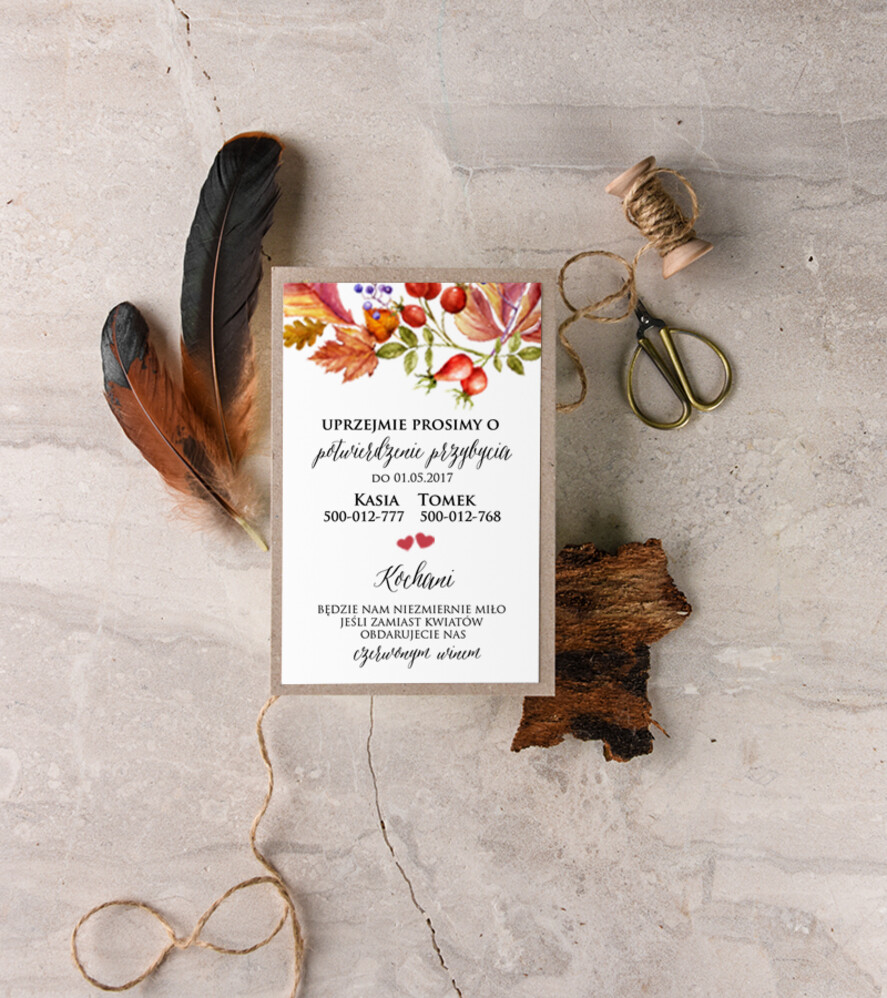 Zaproszenia ślubne Boho  spersonalizowane zaproszenia na ślub, boho glam styl3