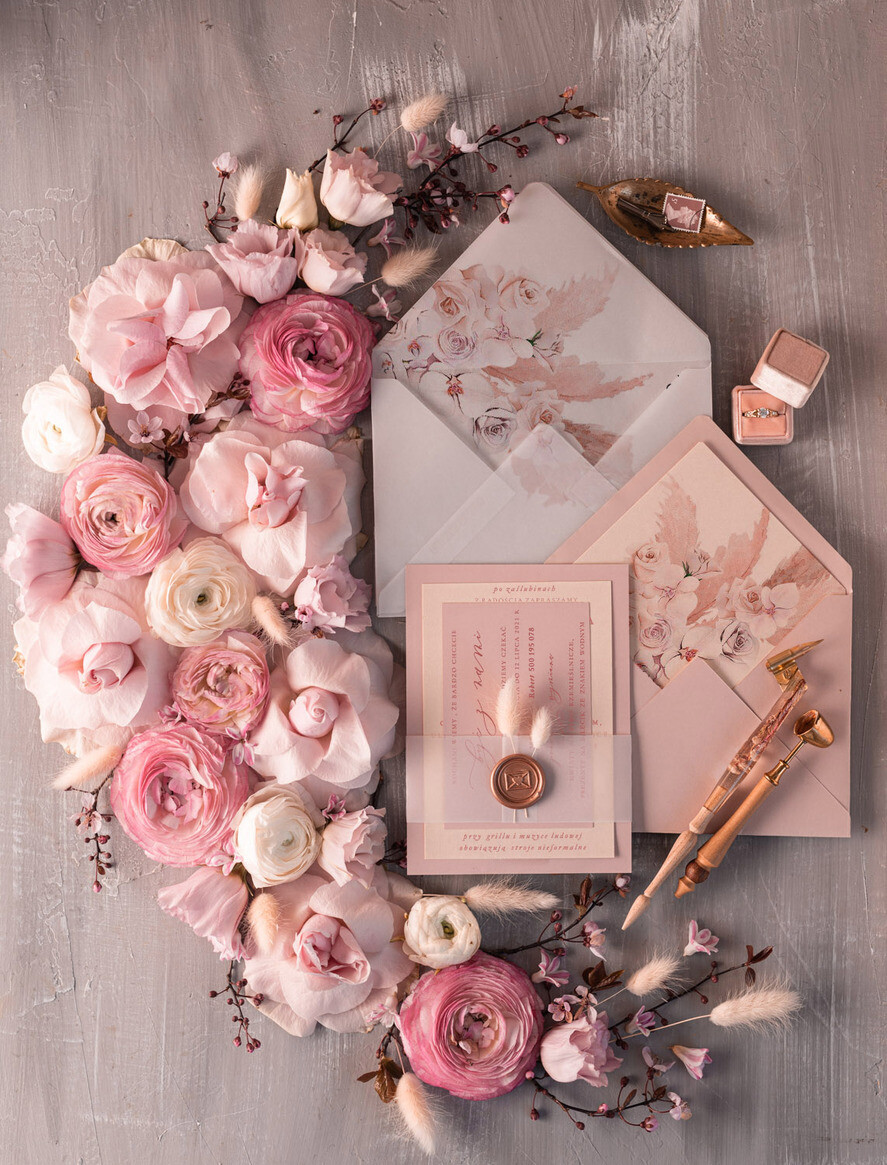 Zaproszenia ślubne Boho  Boho zaproszenia ślubne Trawa Pampasowa  zaproszenie na ślub Proste  Zaproszenia na Ślub z lakiem1