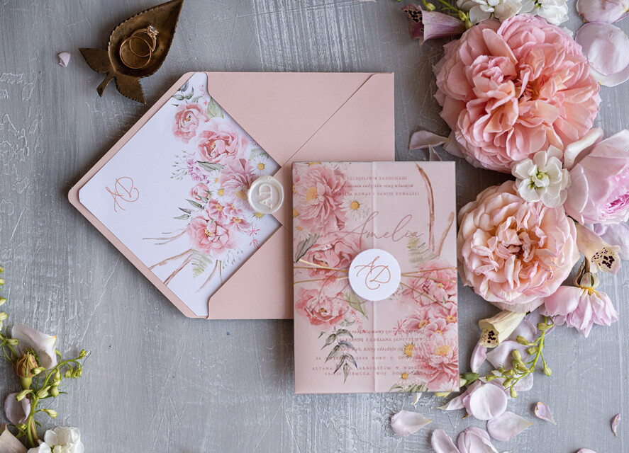 Zaproszenia ślubne Boho  Boho Zaproszenia Ślubne Różowe  Minimalistyczne Zaproszenia na Ślub Delikatne Zaproszenie Ślubne3