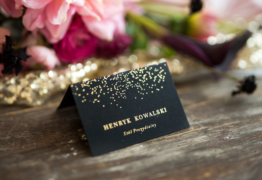 Winietki glamour ślubne winietki na stół weselny, złote lub srebrne2