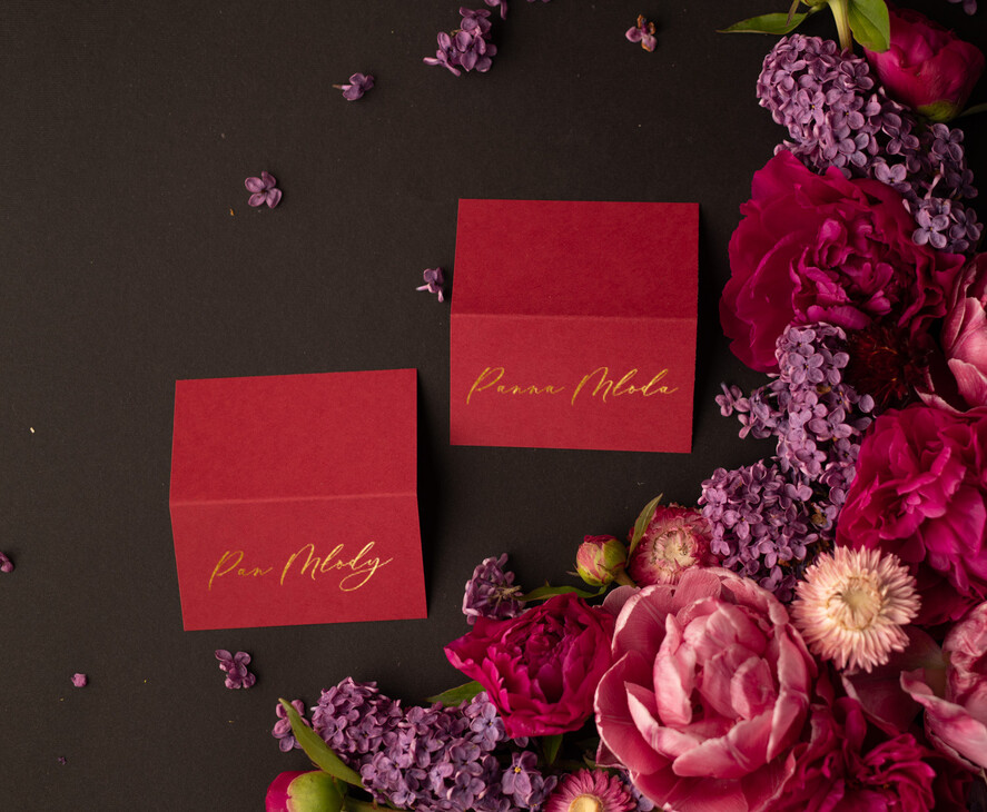 Winietki glamour ręcznie robione winietki ślubne wizytówki dla gości weselnych, rose gold lub złote1