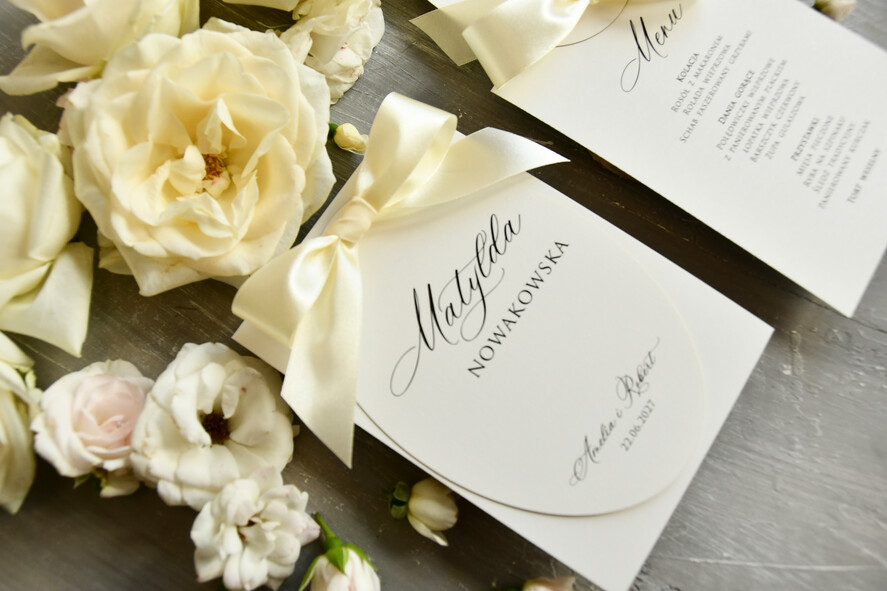 Winietki glamour eleganckie winietki na stół weselny wizytówki ślubne, menu weselne1