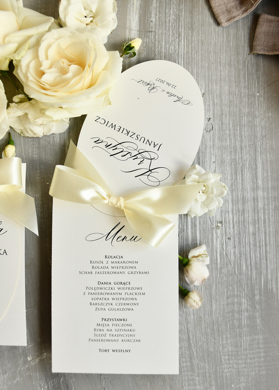 Winietki glamour eleganckie winietki na stół weselny wizytówki ślubne, menu weselne3