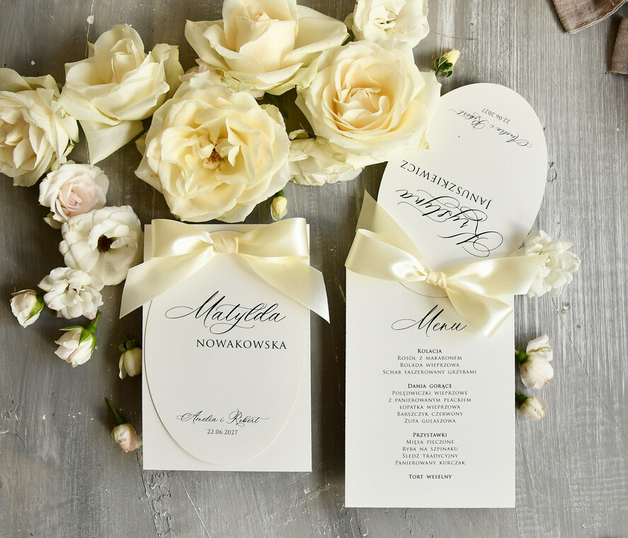 Winietki glamour eleganckie winietki na stół weselny wizytówki ślubne, menu weselne2