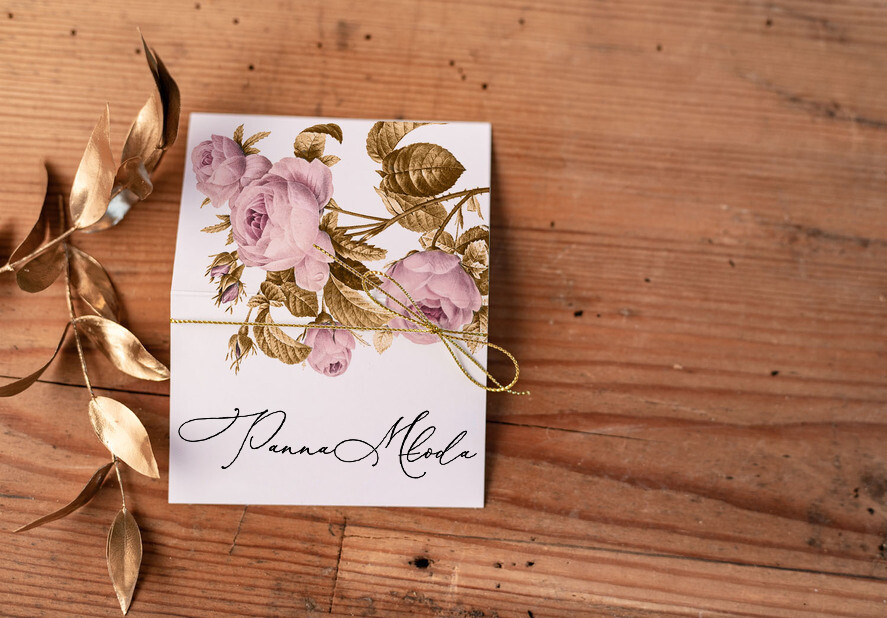 Winietki glamour ślubne wizytówki winietki na stół weselny, złote lub srebrne0