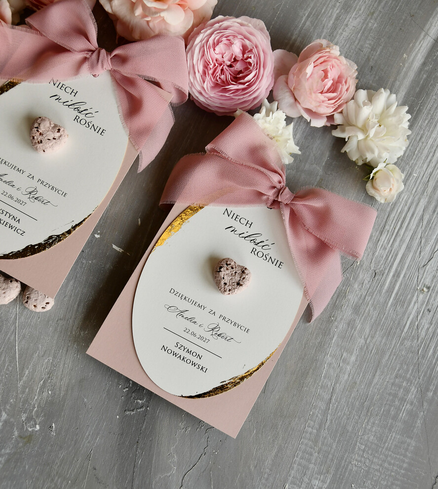 Winietki glamour winietka, podziękowanie dla gości i menu weselne, winietki na stół weselny z prezentem1