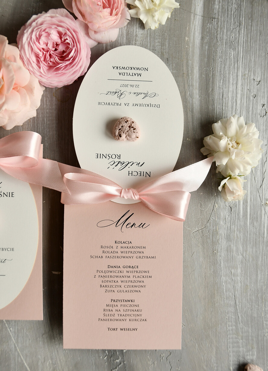 Winietki glamour winietka, podziękowanie dla gości i menu, winietki na stół weselny z prezentem7