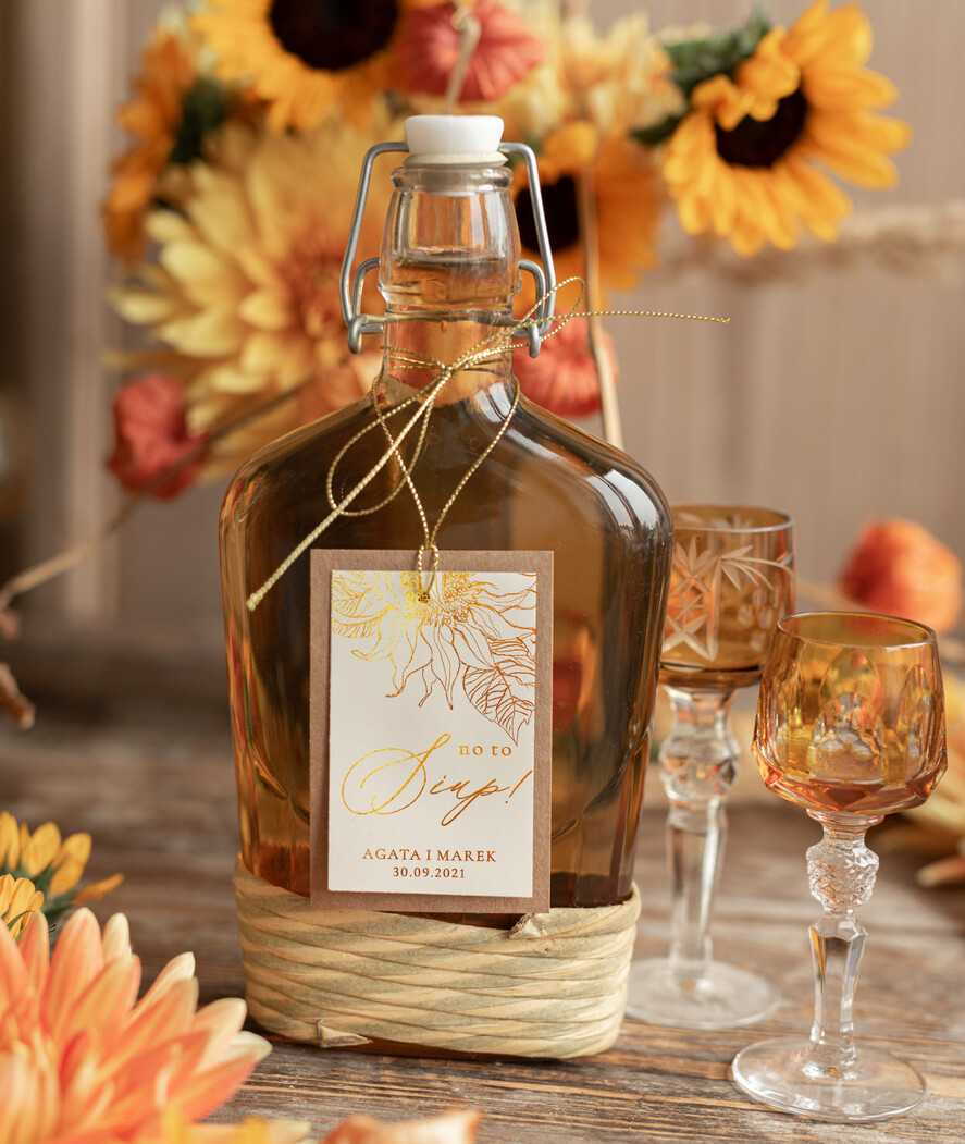 Zawieszki na butelki glamour ślubne zawieszki na alkohol, glamour z waszą treścią0