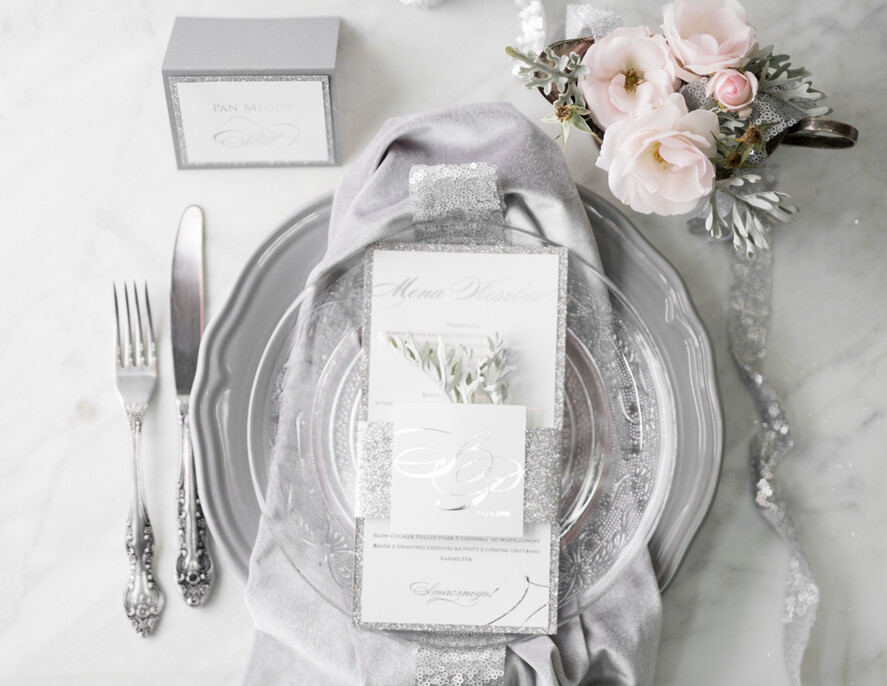 Menu glamour karta dań weselnych menu weselne plan podawania posiłków, złocone i eleganckie dowolna treść6