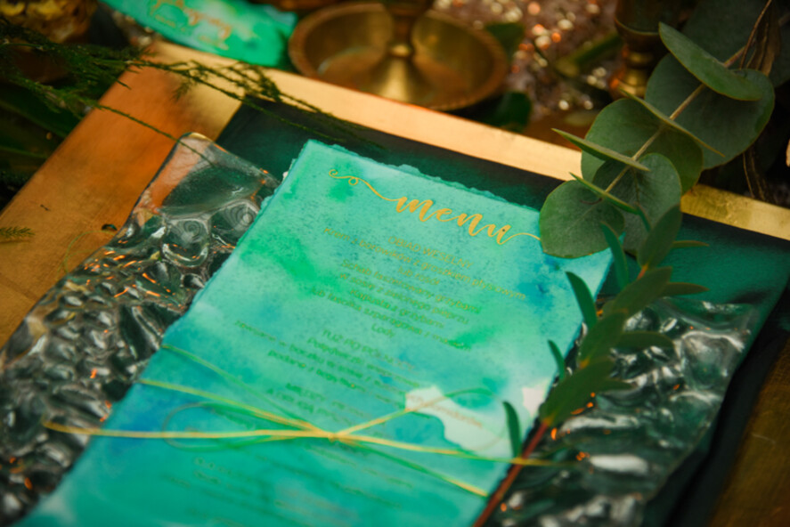 Menu glamour weselne menu karta potraw weselnych, glamour złote litery wasza treść1