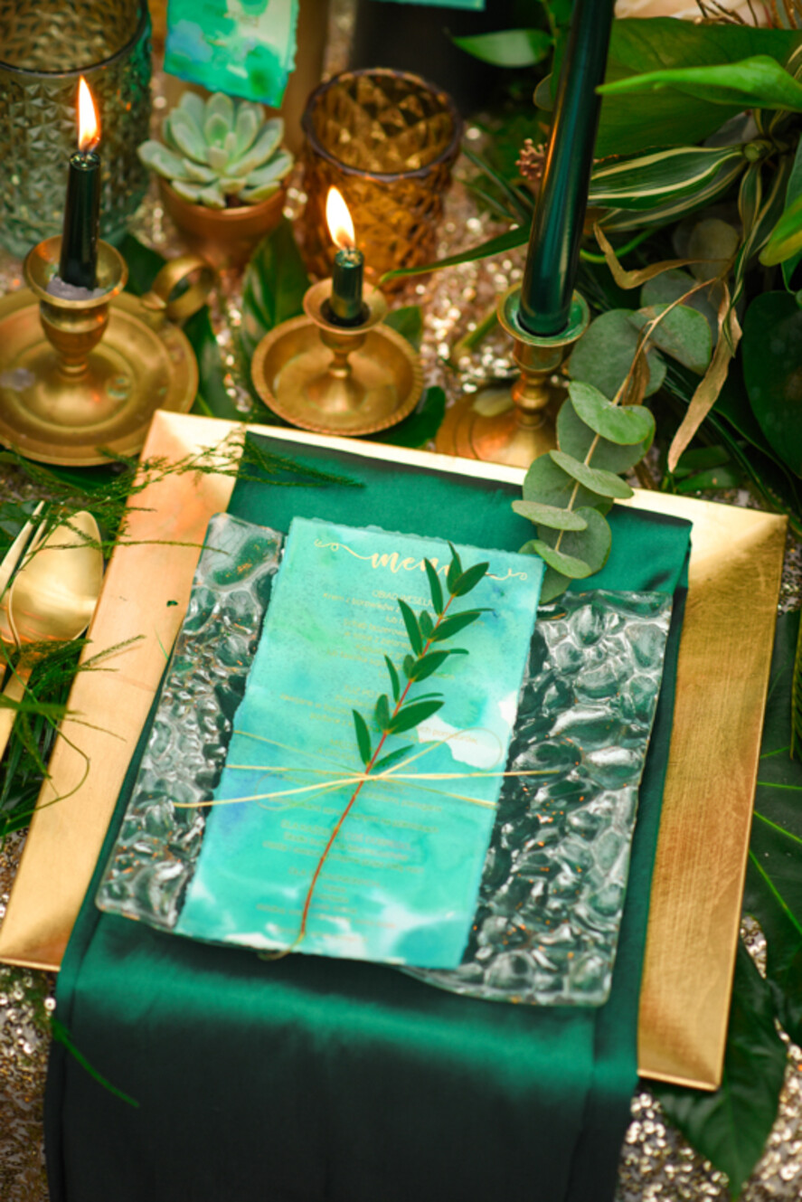 Menu glamour weselne menu karta potraw weselnych, glamour złote litery wasza treść0