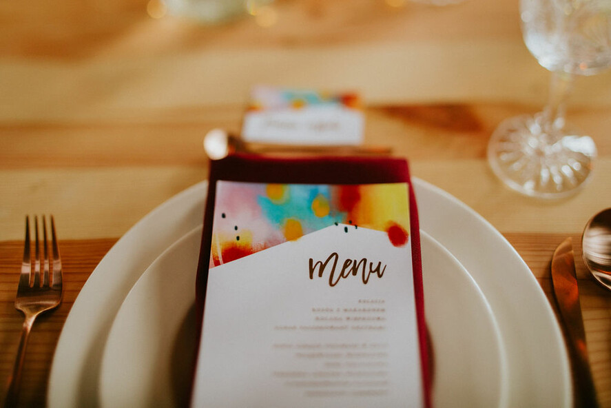 Menu glamour weselne menu z grafika złote litery wesele glamour 2