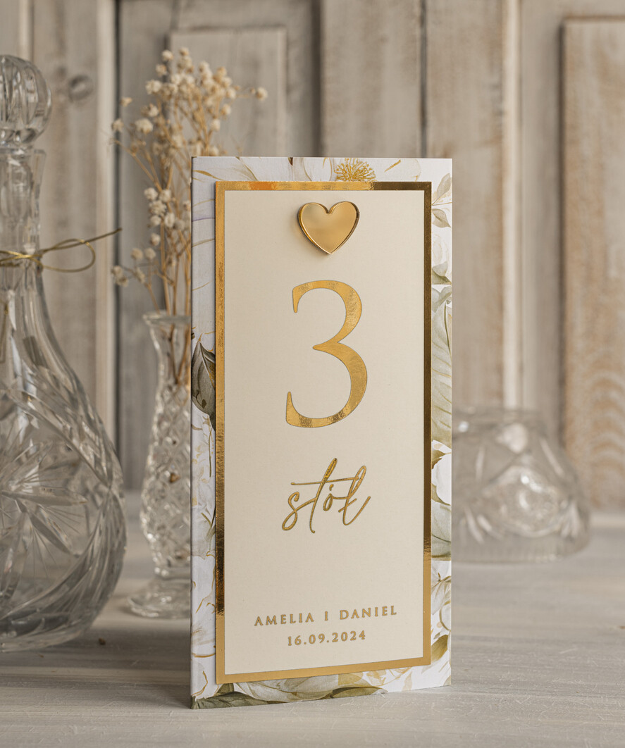 Menu glamour karta drików, menu i numerek na stół weselny, karta dań weselnych, złote menu weselne, menu i numerek na stół w jednym, eleganckie menu na stół weselny11