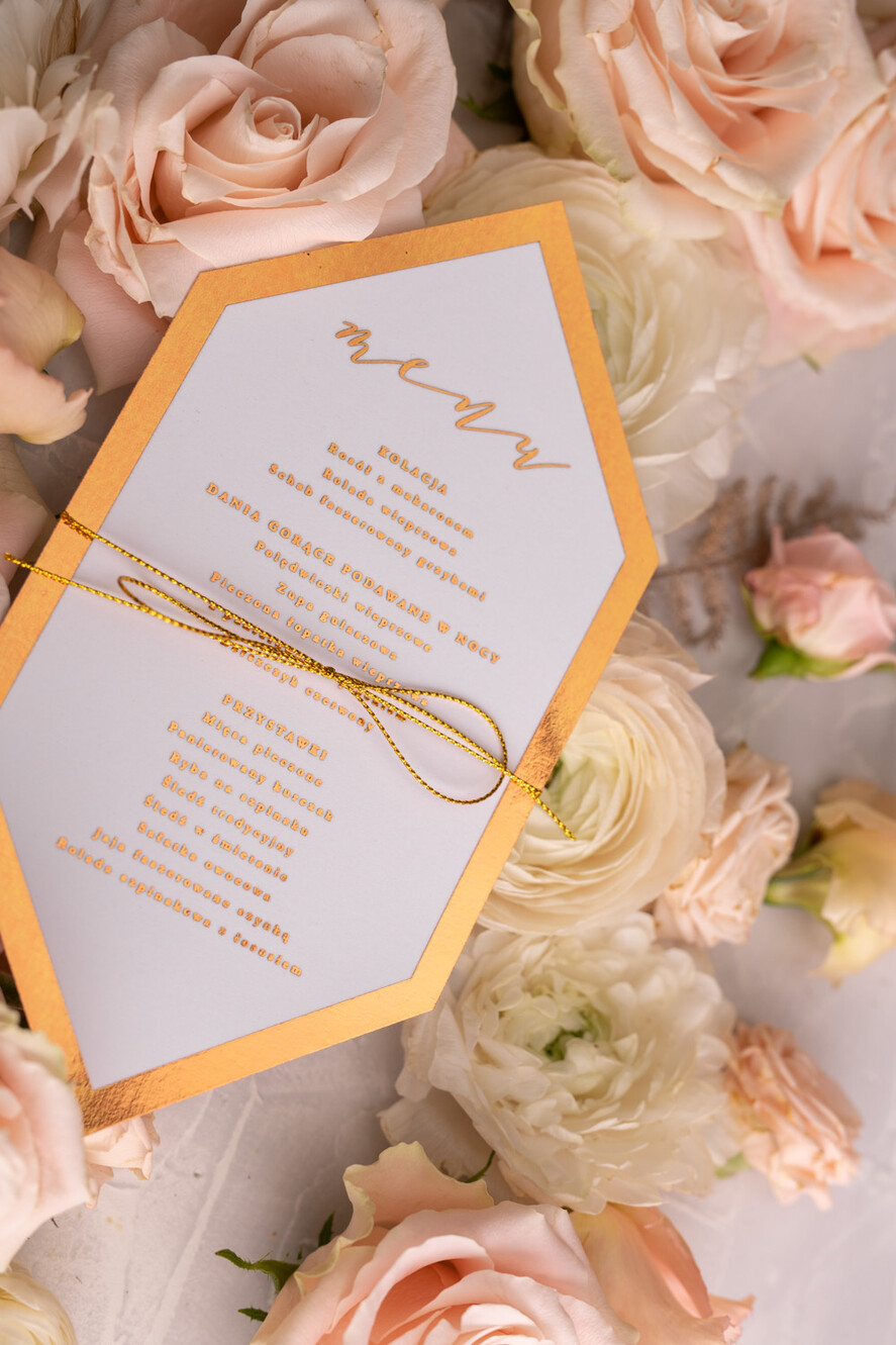 Menu glamour menu plan podawania dań weselnych   8