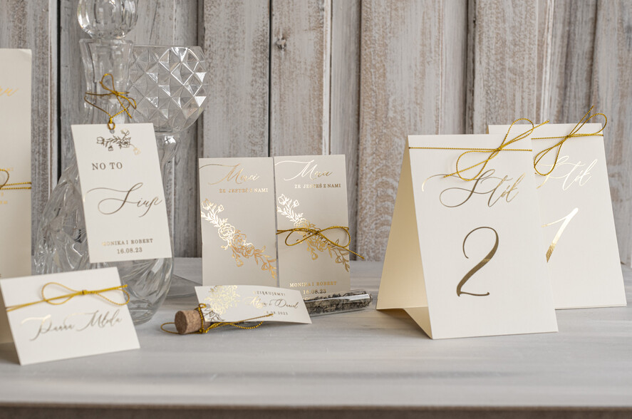 Menu glamour weselne menu karta dań weselnych, złote i eleganckie menu weselne na klasyczne wesele, rozkład podawania dań na weselu, dowolna treść menu weselnego5