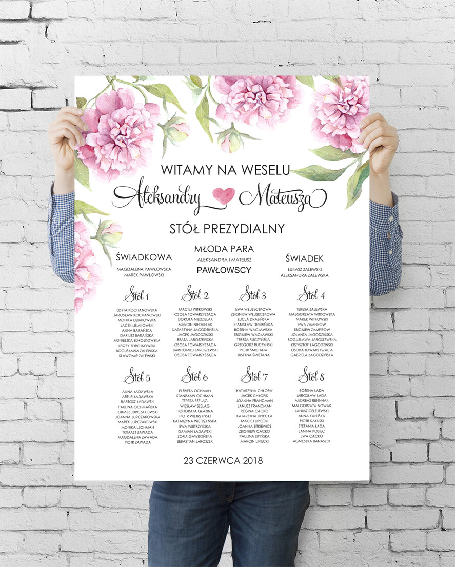 Plany stołów plan stołu plakat  plansza weselna plan stołów weselnych0