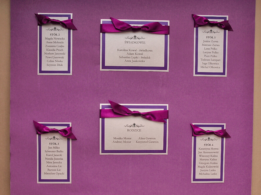 Plany stołów plan stołu plakat  plan stołów  weselnych usadzenie gości na weselu3