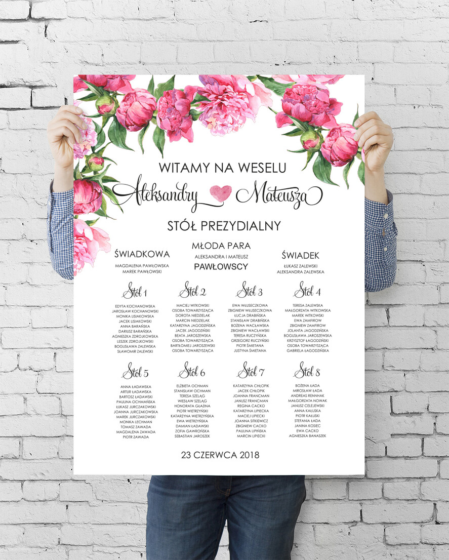 Plany stołów plan stołu plakat  tablica informacyjna dla gości weselnych0