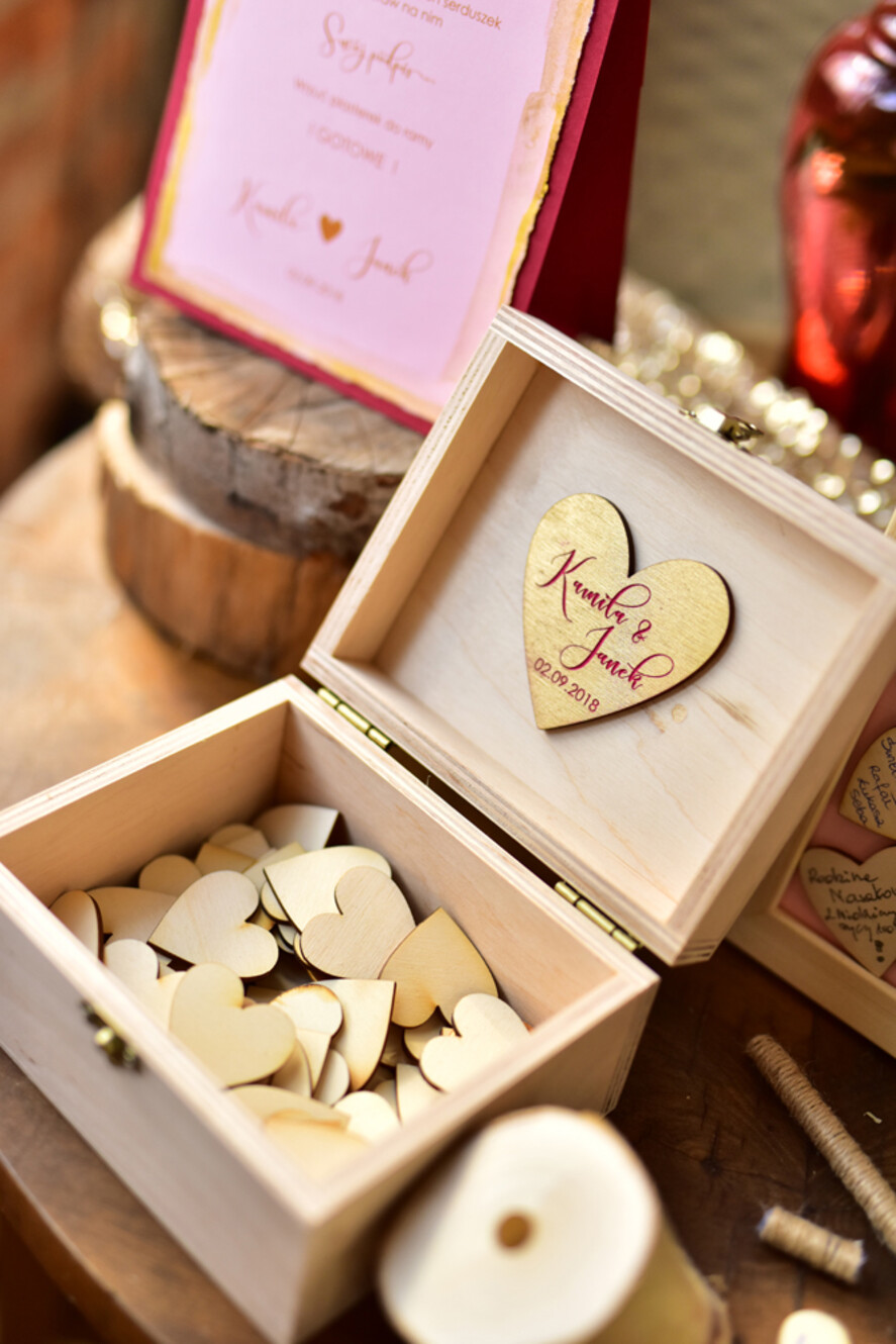 Księgi wpisów gości Rama oryginalna księga gości i album do instaxa w jednym, plasterki brzozy11