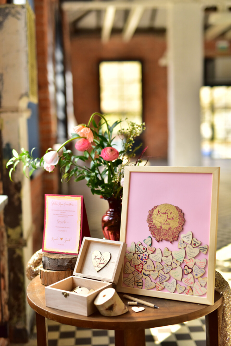 Księgi wpisów gości Rama oryginalna księga gości i album do instaxa w jednym, plasterki brzozy7