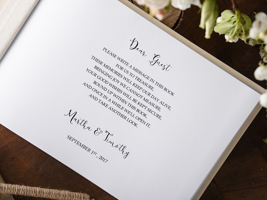 Księgi wpisów gości Drewniane  album ślubny do wpisów gości, rustykalne drewniane okładki grawerowane imiona3