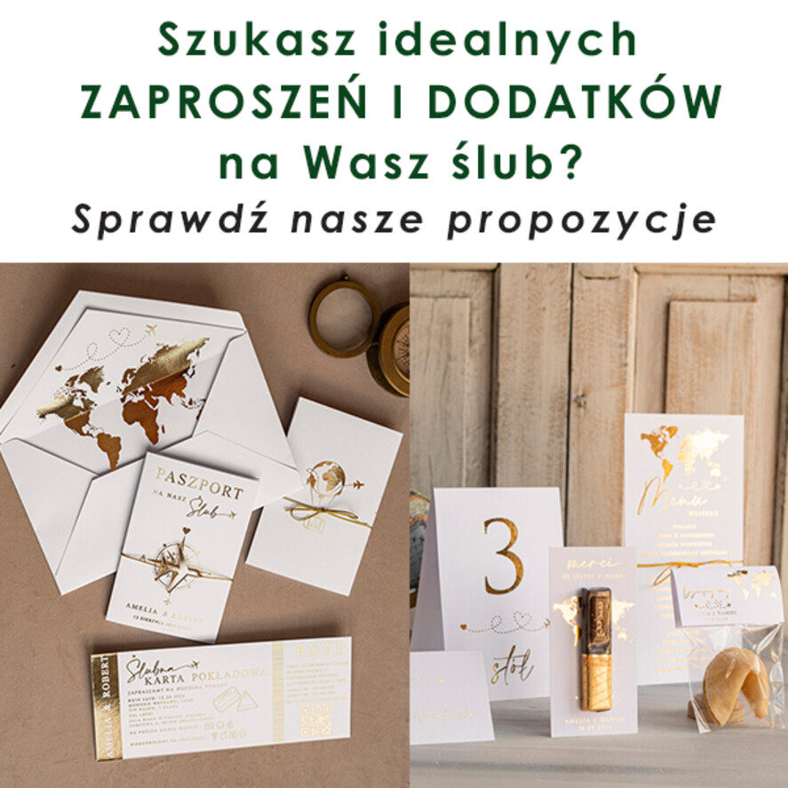 Zestawy Próbkowe próbki zaproszeń próbka Zaproszenia Ślubne Paszport 3