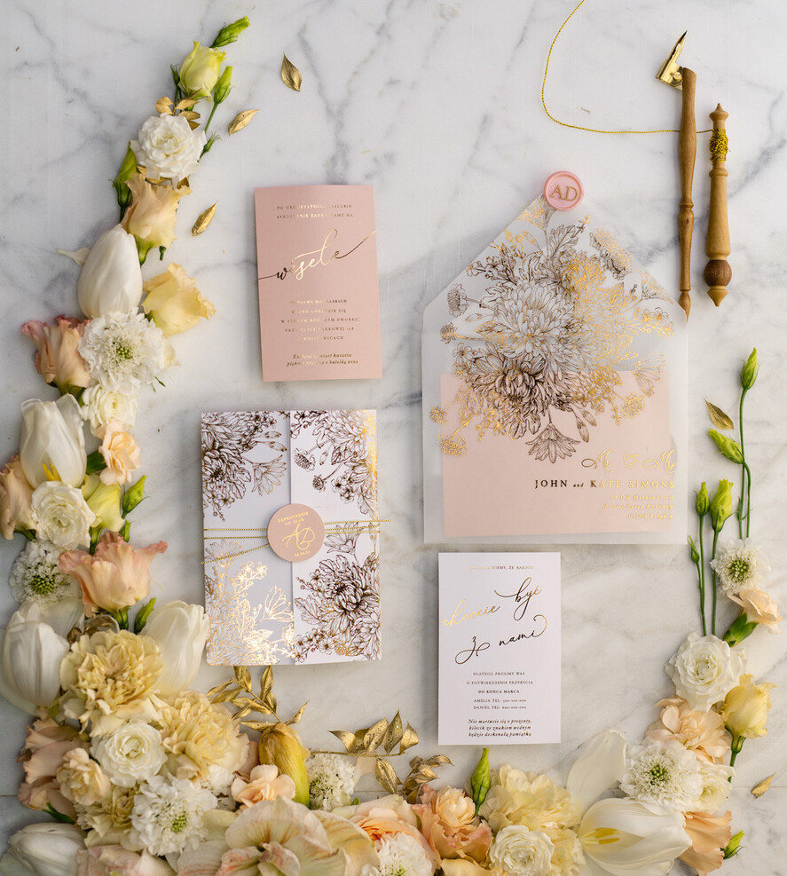 Zestawy Próbkowe próbki zaproszeń zaproszenia ślubne glamour próbki zestaw   6