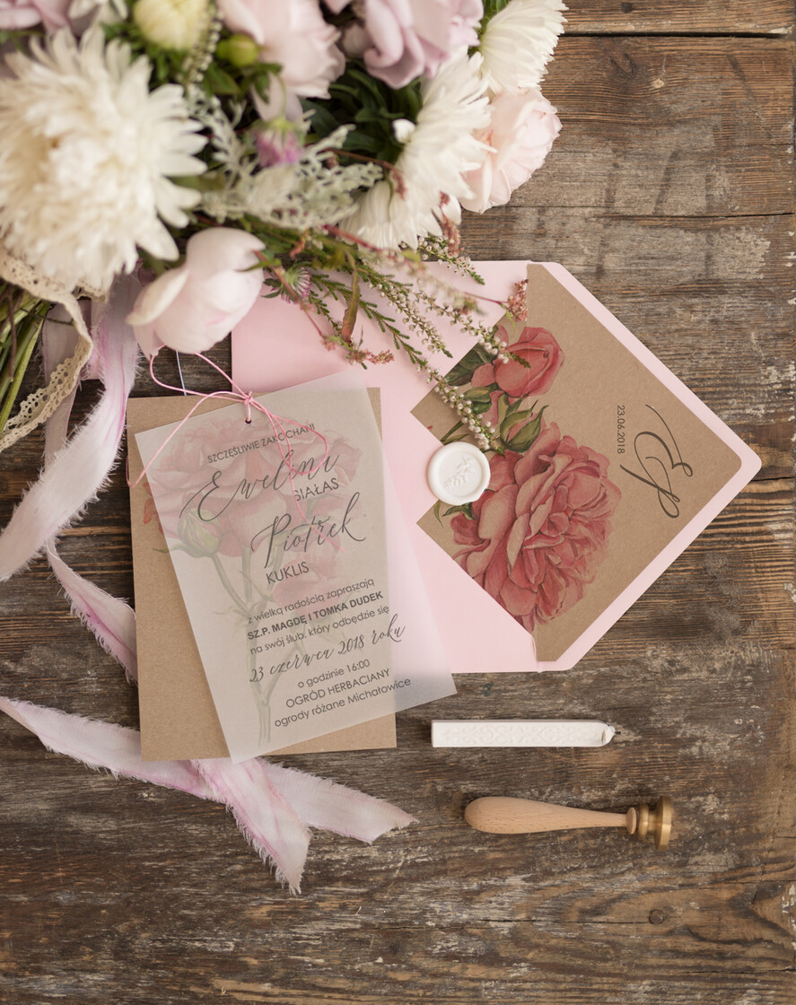 Zaproszenia ślubne Rustykalne i Natura nietuzinkowe zaproszenia ślubne w rustykalnym stylu 1