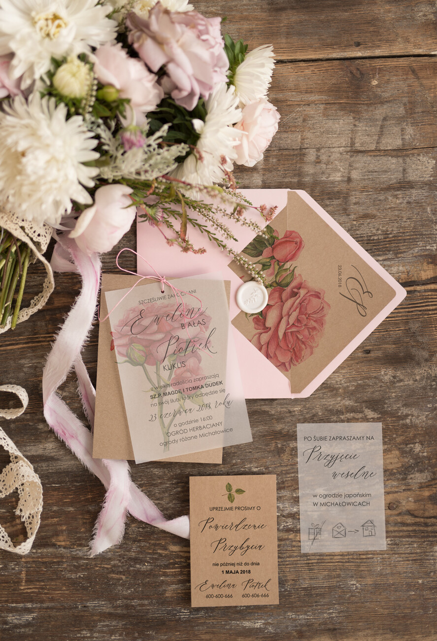 Zaproszenia ślubne Rustykalne i Natura nietuzinkowe zaproszenia ślubne w rustykalnym stylu 2