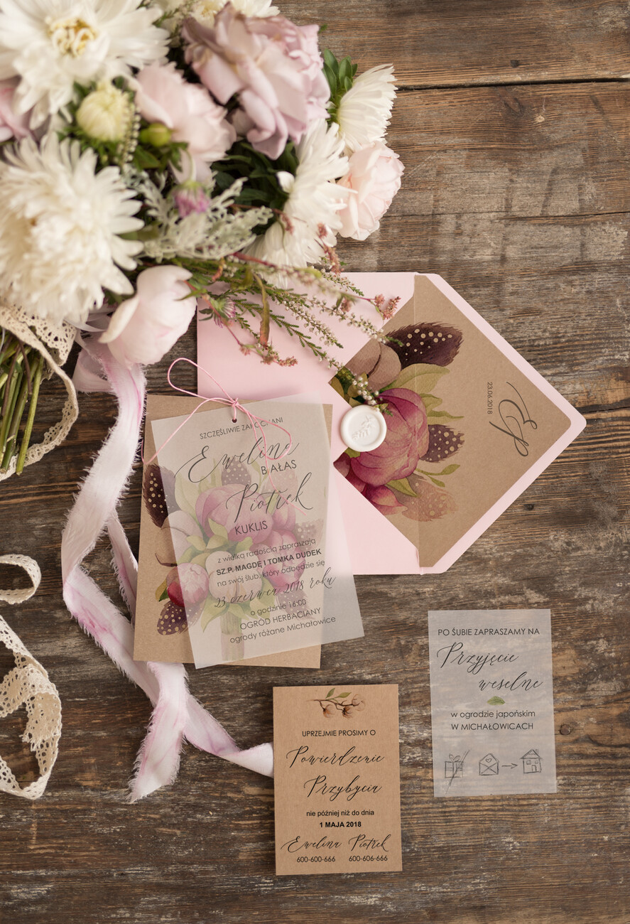 Zaproszenia ślubne Rustykalne i Natura zaproszenia na ślub w plenerze, rustykalne inspirowane natura i ekologią1
