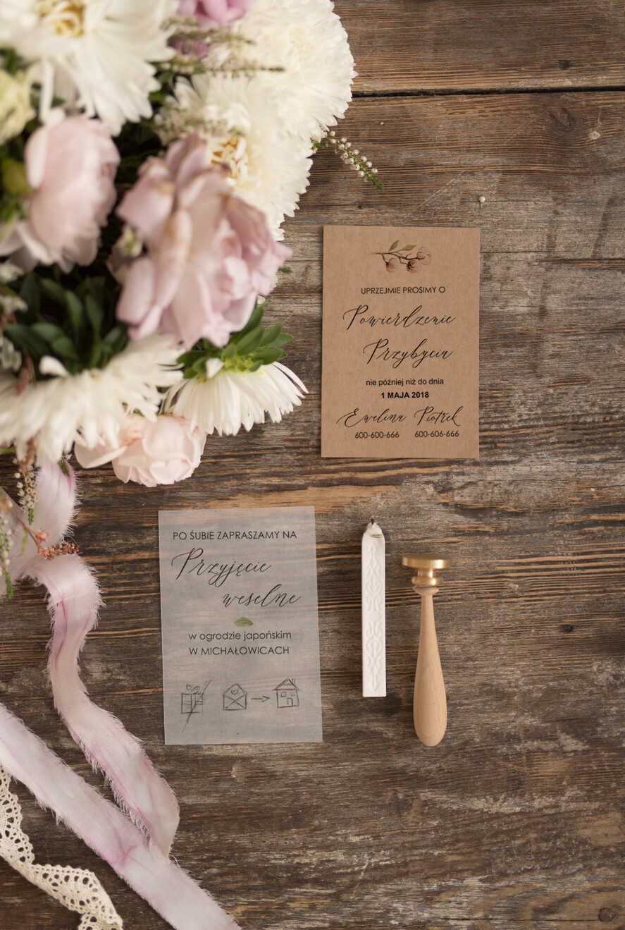 Zaproszenia ślubne Rustykalne i Natura zaproszenia na ślub w plenerze, rustykalne inspirowane natura i ekologią3