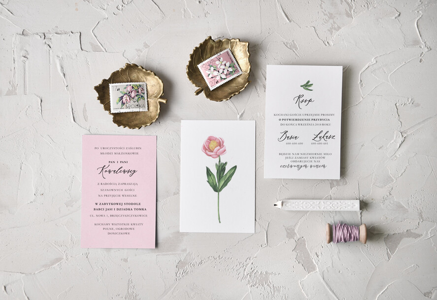 Zaproszenia ślubne Rustykalne i Natura zaproszenia ślubne wykonywane ręcznie, w stlu rustykalnym inspirowane naturą2