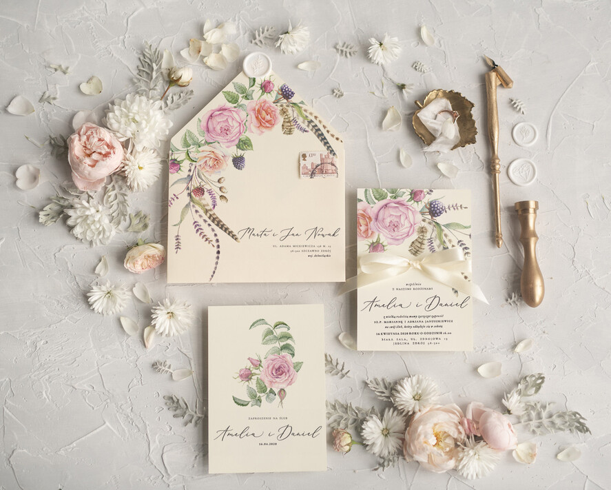 Zaproszenia ślubne Rustykalne i Natura modne zaproszenia ślubne rustykalne na letnie wesele przeźroczysta koperta2