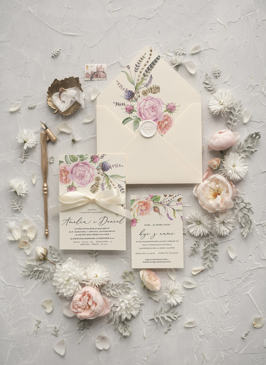 Zaproszenia ślubne Rustykalne i Natura modne zaproszenia ślubne rustykalne na letnie wesele przeźroczysta koperta4