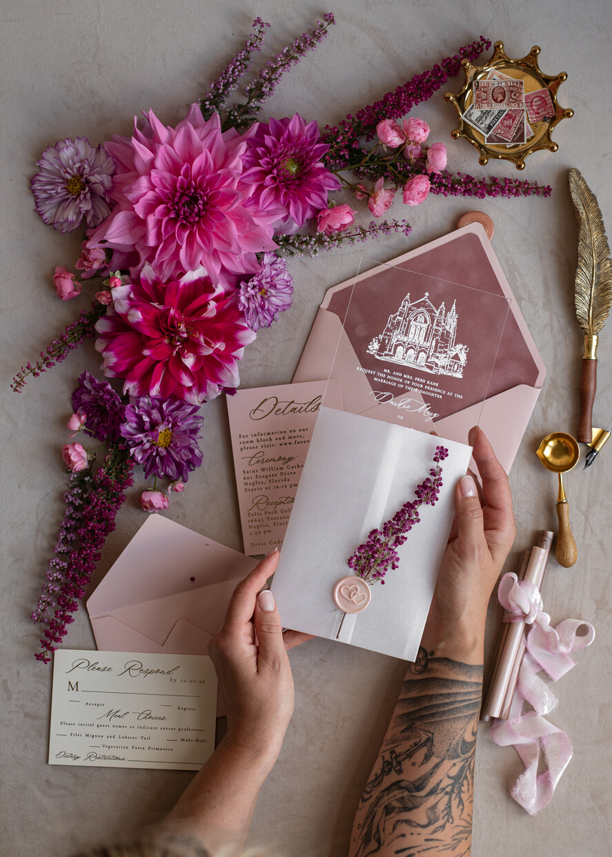 Zaproszenia ślubne Rustykalne i Natura najpiękniejsze zaproszenia ślubne, rustykalne inspirowane natura, zaproszenia slubne z wrzosem, zaproszenia z pleksi przezroczystej2