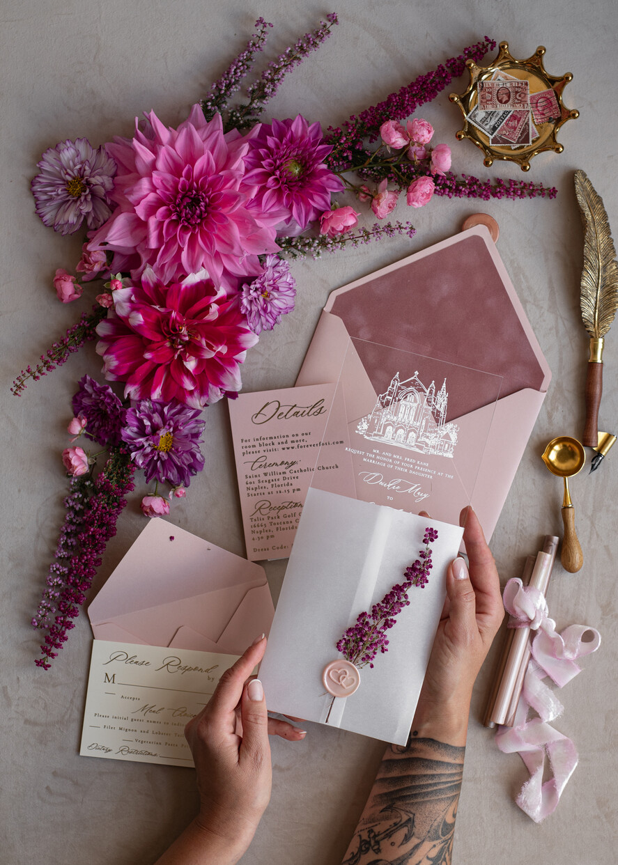 Zaproszenia ślubne Rustykalne i Natura najpiękniejsze zaproszenia ślubne, rustykalne inspirowane natura, zaproszenia slubne z wrzosem, zaproszenia z pleksi przezroczystej3