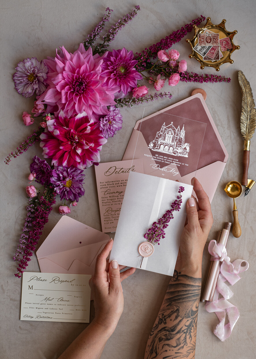 Zaproszenia ślubne Rustykalne i Natura najpiękniejsze zaproszenia ślubne, rustykalne inspirowane natura, zaproszenia slubne z wrzosem, zaproszenia z pleksi przezroczystej0