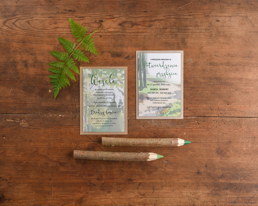 Zaproszenia ślubne Rustykalne i Natura wyjatkowe zaproszenia weselne w stylu rustykalnym inspirowane naturą  2