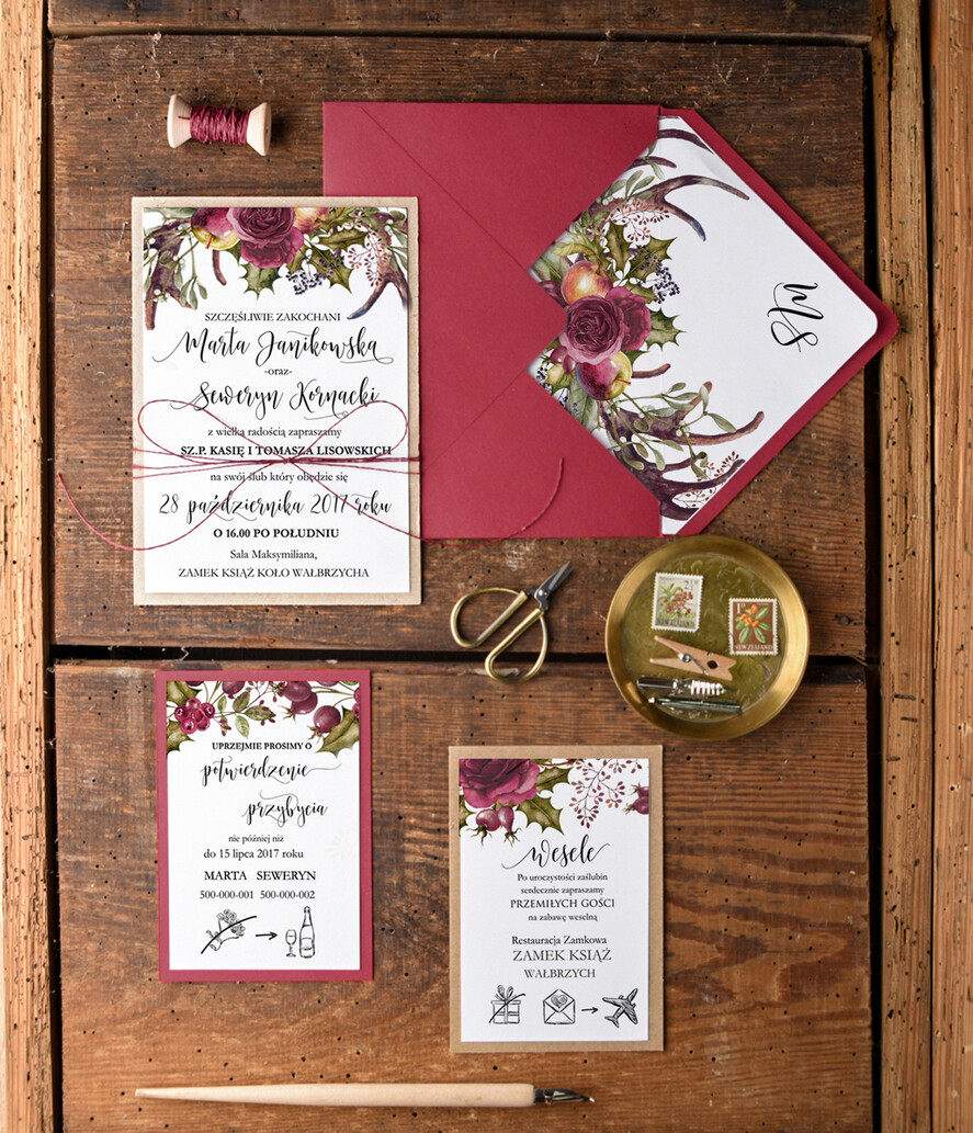 Zaproszenia ślubne Rustykalne i Natura zaproszenia ślubne rustykalne inspirowane naturą1