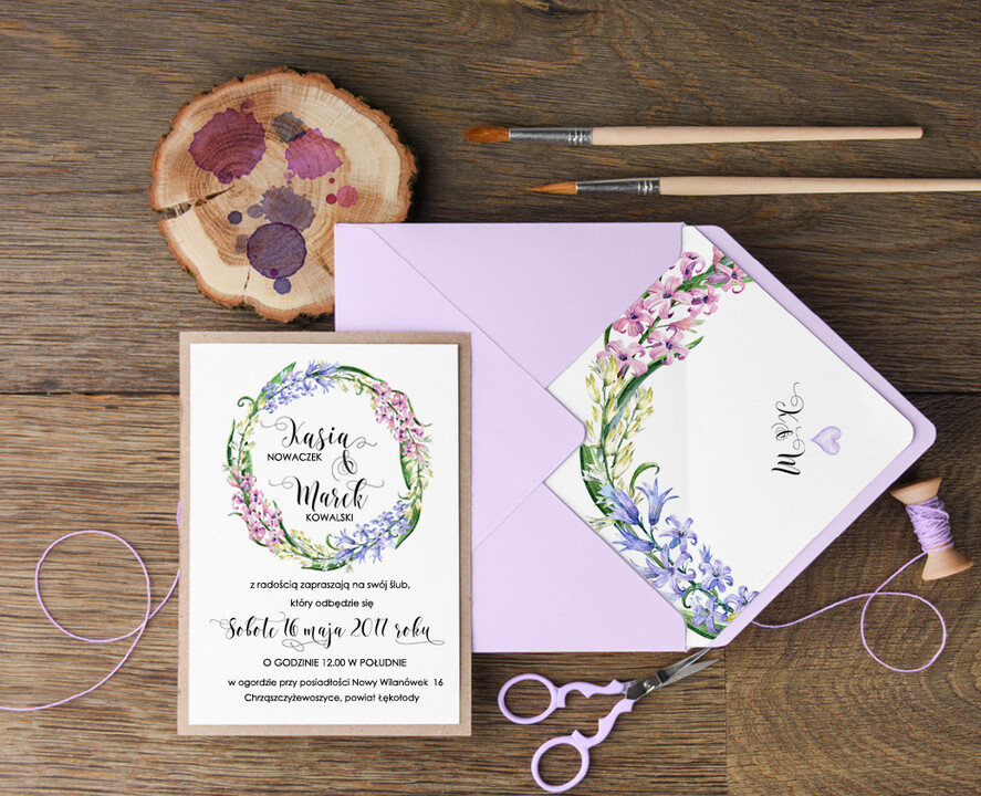 Zaproszenia ślubne Rustykalne i Natura zaproszenia i zawiadomienia ślubne, w stylu rustykalnym inspirowane natura2