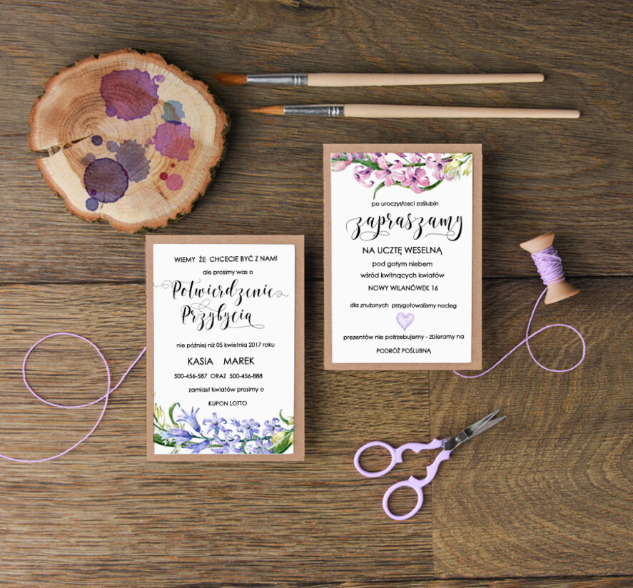 Zaproszenia ślubne Rustykalne i Natura zaproszenia i zawiadomienia ślubne, w stylu rustykalnym inspirowane natura3