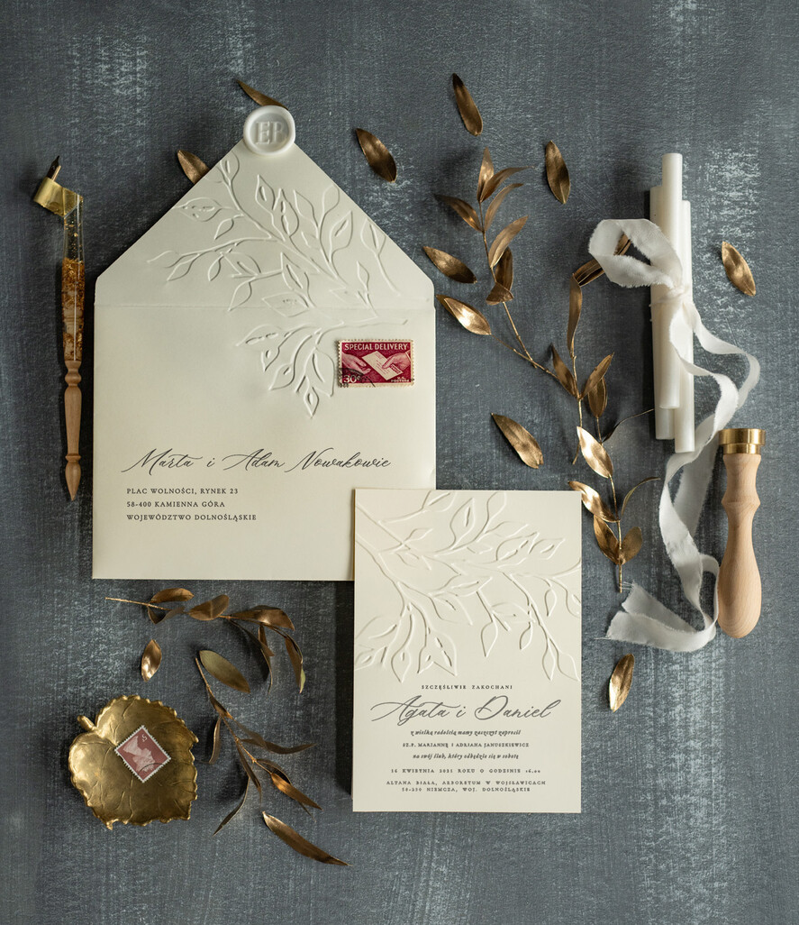 Zaproszenia ślubne Rustykalne i Natura modne zaproszenia weselne, ekologiczne w stylu rustykalnym4