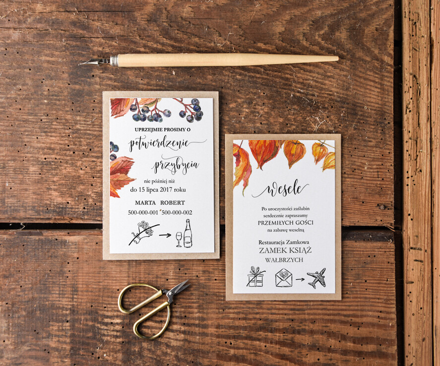Zaproszenia ślubne Rustykalne i Natura wyjątkowe zaproszenia na ślub, w stylu rustykalnym idealne na wesele w stodole3