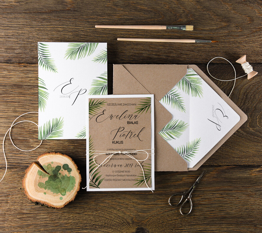 Zaproszenia ślubne Rustykalne i Natura zaproszenia na ślub cywilny, rustykalne na plenerowy ślub1