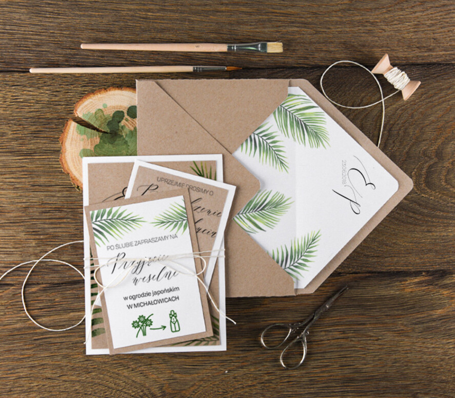 Zaproszenia ślubne Rustykalne i Natura zaproszenia na ślub cywilny, rustykalne na plenerowy ślub2