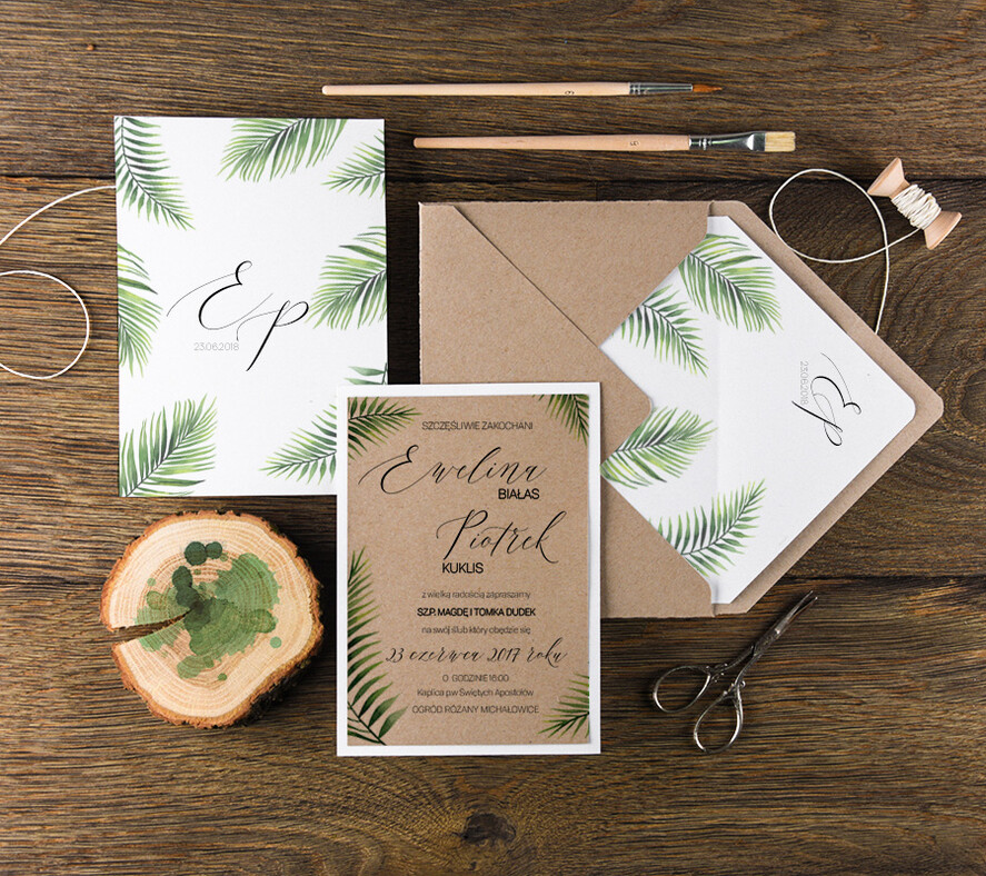 Zaproszenia ślubne Rustykalne i Natura zaproszenia na ślub cywilny, rustykalne na plenerowy ślub3