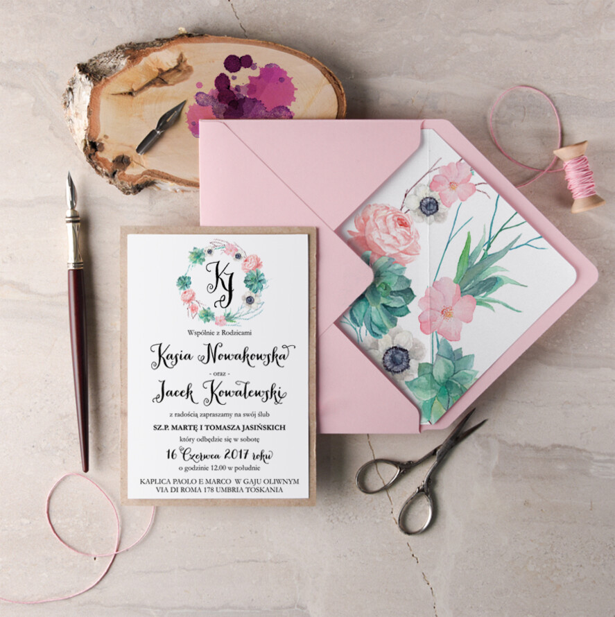 Zaproszenia ślubne Rustykalne i Natura zaproszenia na ślub cywilny, rustykalne i nowoczesne w ekologicznym stylu2