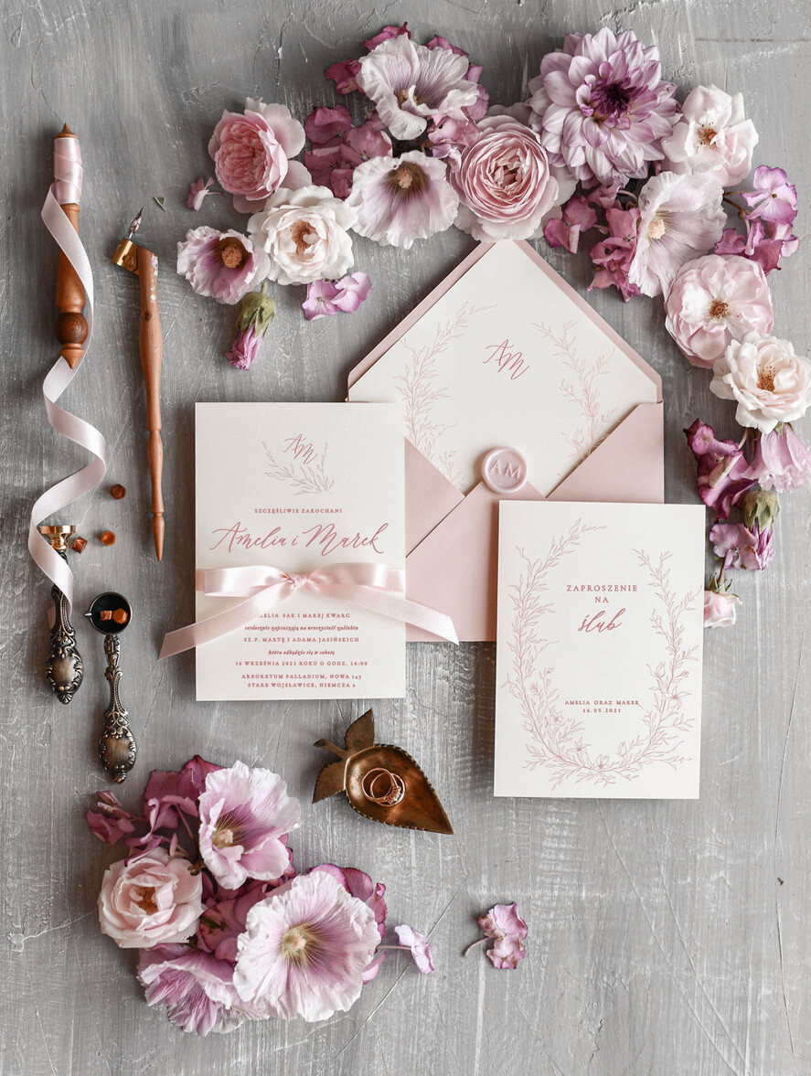 Zaproszenia ślubne Rustykalne i Natura minimalistyczne zaproszenia ślubne proste Zaproszenia na Ślub Przeźroczysta Koperta1